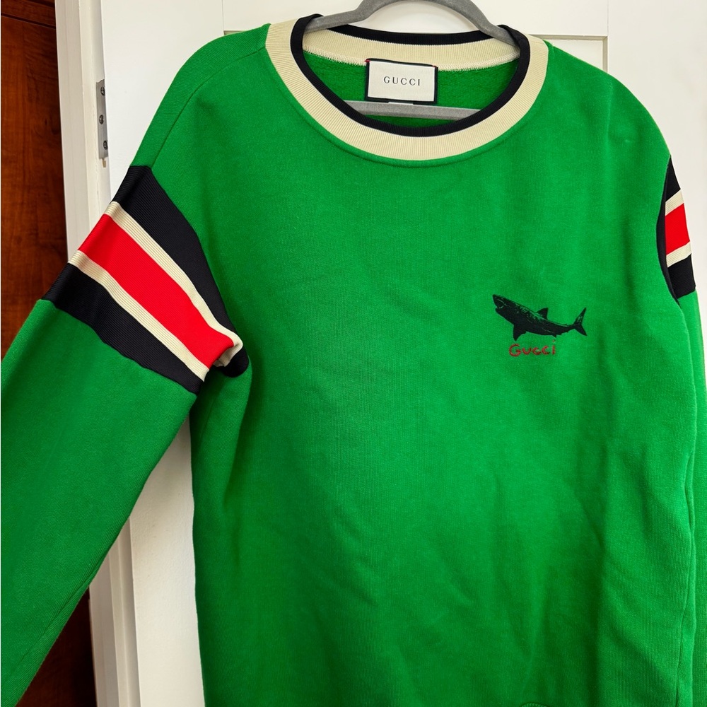 Gucci Green Sweater with Shark Design